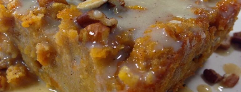 Grandmas old fashioned bread pudding with vanilla sauce 2024