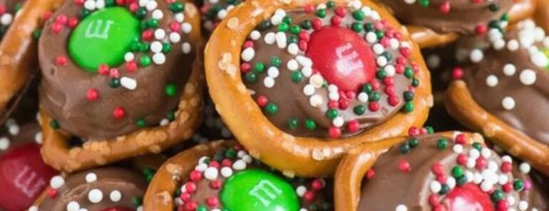Christmas Rolo Pretzels with M M s 2023