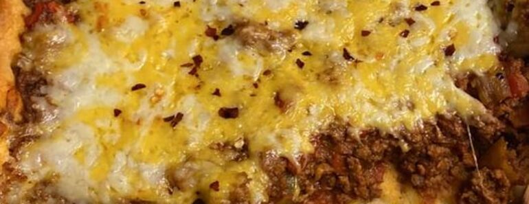 Sloppy Joe Crescent Roll Casserole