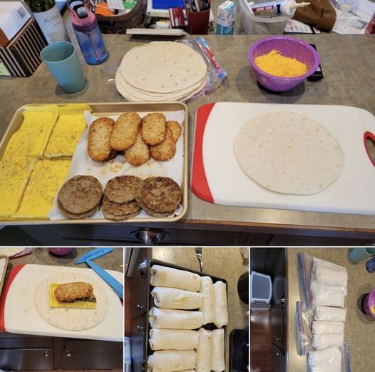 Breakfast burritos sheet pan eggs - Easy Family Recipes