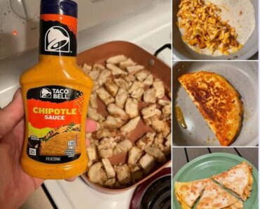 Homemade Chicken Quesadillas using precooked chicken