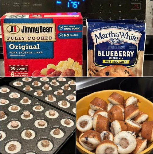 Blueberry Sausage Mini Muffins