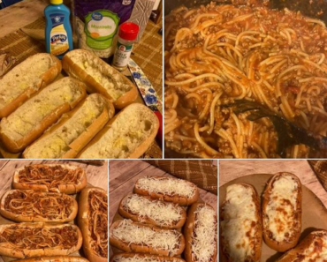 Garlic Bread Spaghetti Subs
