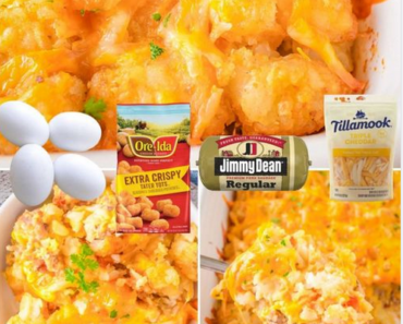 Tater Tot Breakfast Casserole with Sausage