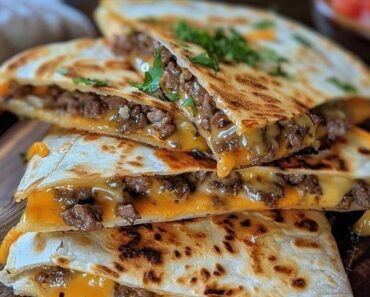 👉Blackstone Cheeseburger Quesadilla