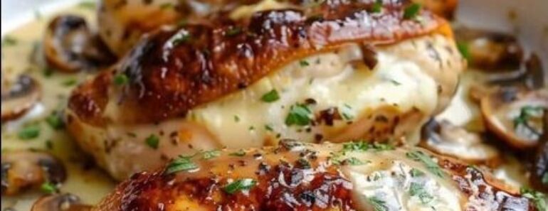 👉MushroomStuffed Chicken