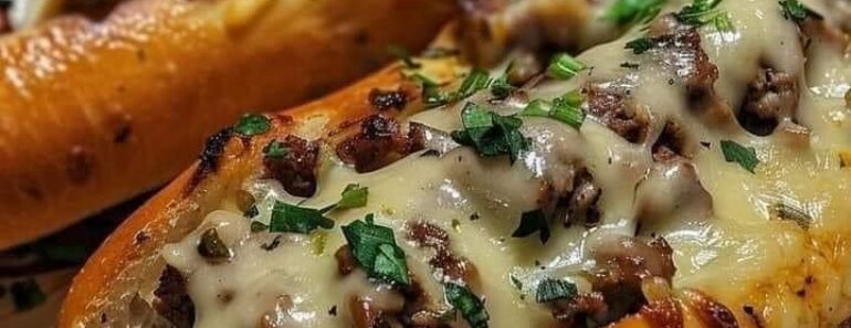 Philly Cheesesteak Garlic Bread Philly Cheesesteak Garlic Bread