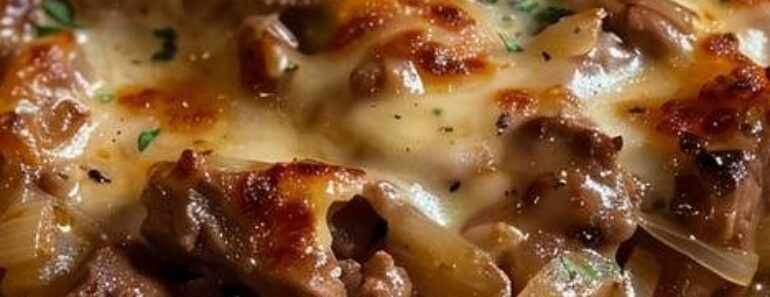 French Onion Beef and Noodles