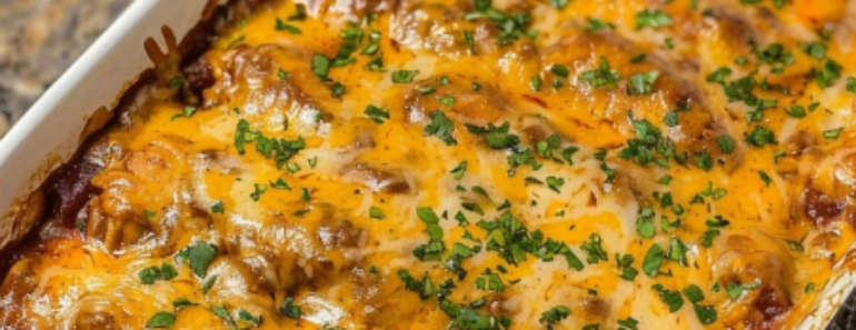 Heavenly Beef Enchilada Casserole