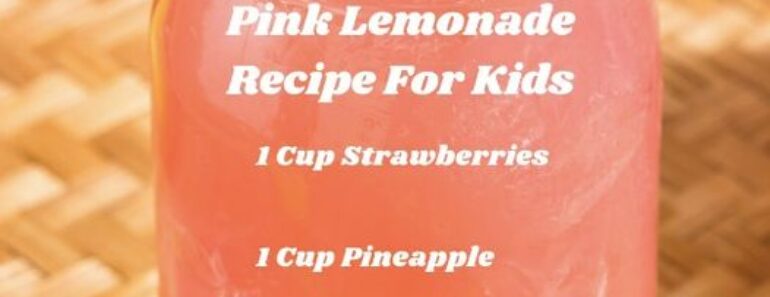 Strawberry Pineapple Pink Lemonade for Kids