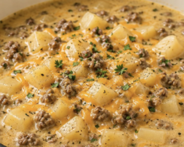 Creamy Potato Hamburger Soup