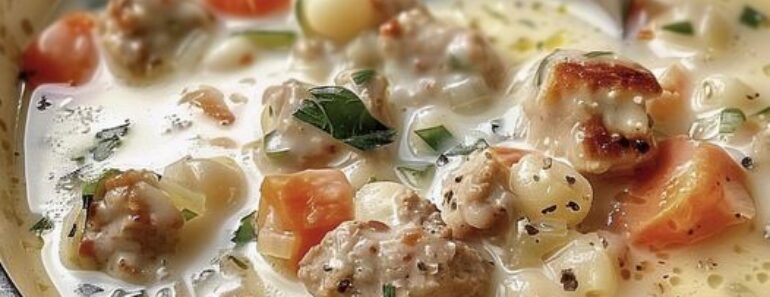 Creamy Parmesan Italian Sausage Soup