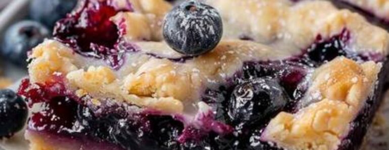 👉BlueberryPie Bars