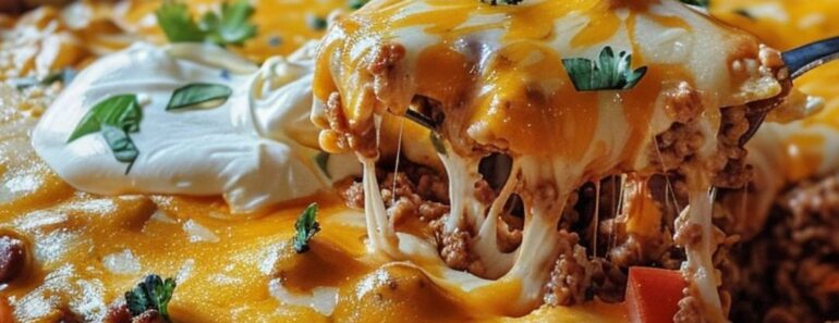 👉Walking Taco Casserole