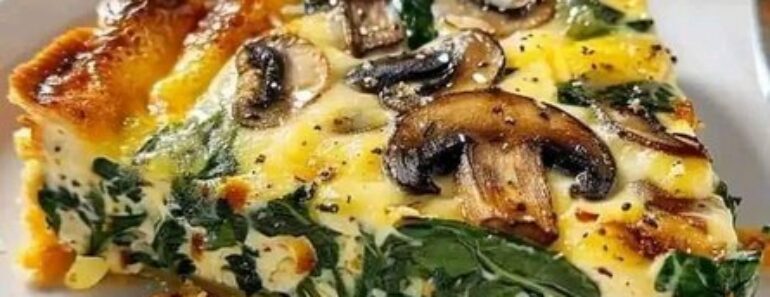 👉Easy Crustless Spinach Quiche