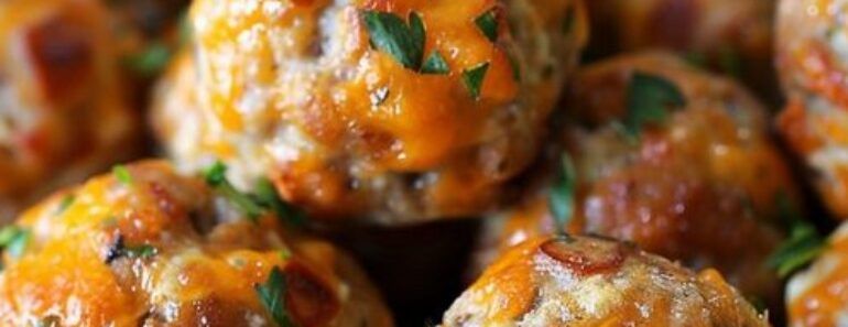 Sausage Balls with Cream Cheese and Rotel