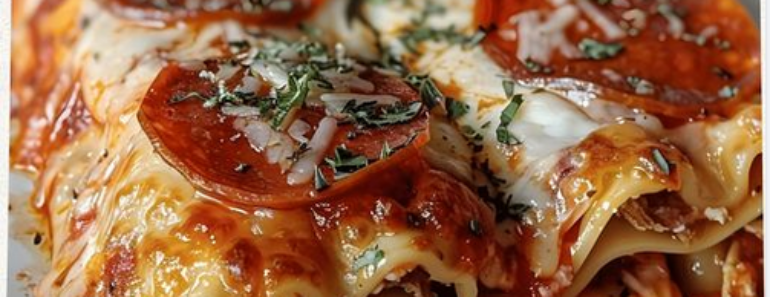 Pepperoni Pizza Lasagna Roll Ups