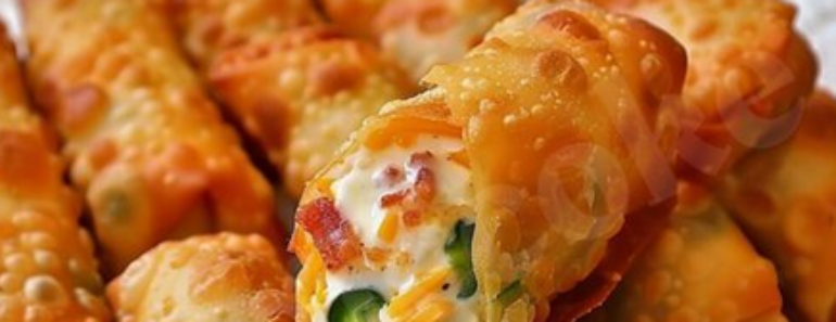 👉Crispy Cheesy JalapeñoEgg Rolls