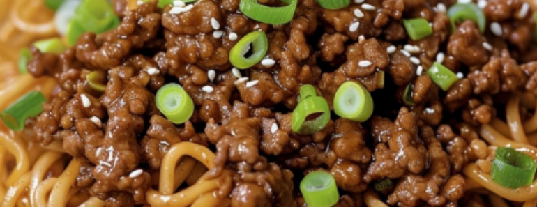 MongolianGround Beef Noodles Recipe