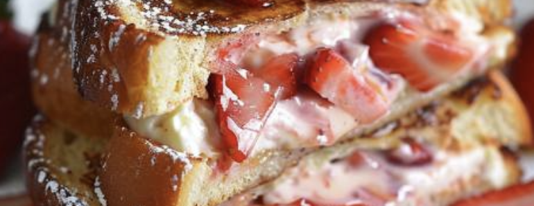 Strawberry Cheesecake Stuffed French
