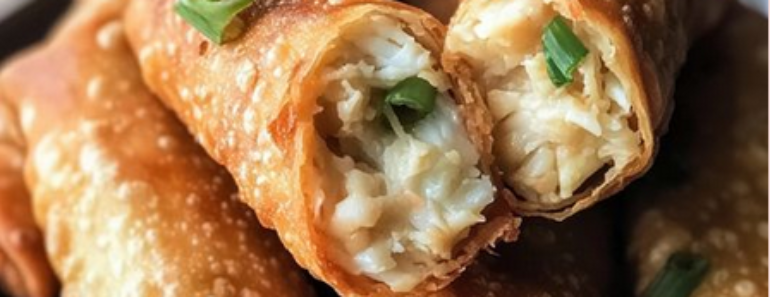 Crab Rangoon Egg Rolls