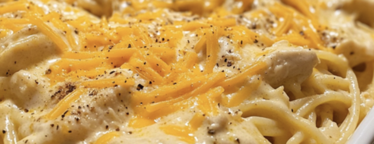 Cheesy Chicken Spaghetti