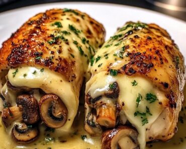 👉Creamy Mushroom Stuffed Chicken Breasts