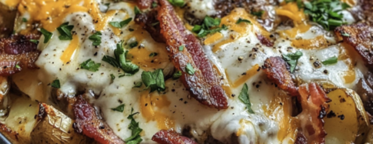 👉LoadedBacon Ranch SteakPotato Bake