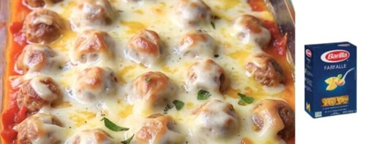 Cheesy Baked Meatball Casserole