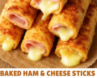 Baked Ham and Cheese Sticks Baked Ham and Cheese Sticks