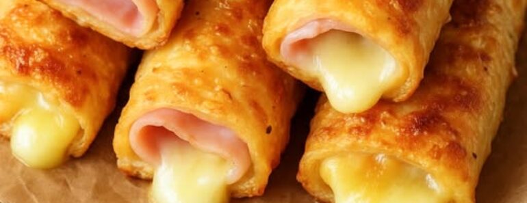 Baked Ham and Cheese Sticks