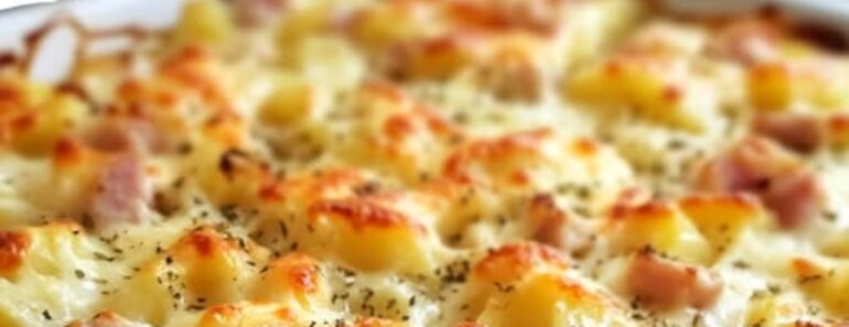 Cheesy Ham and Potato Casserole