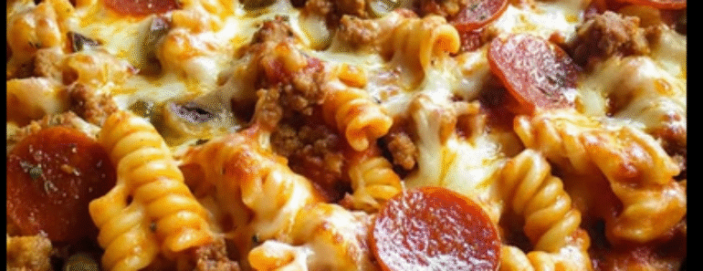 Crockpot Pizza Casserole