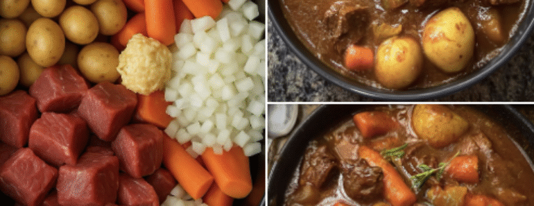 Crockpot Garlic Butter BeefBitesPotatoe
