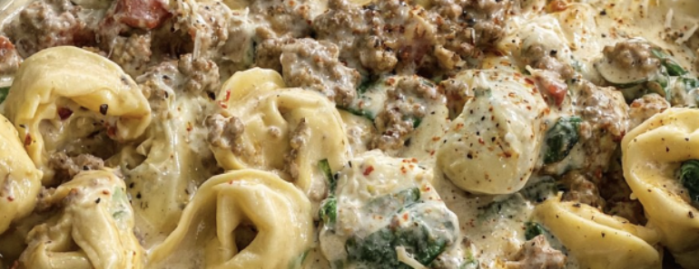 Crockpot Creamy Tortellini