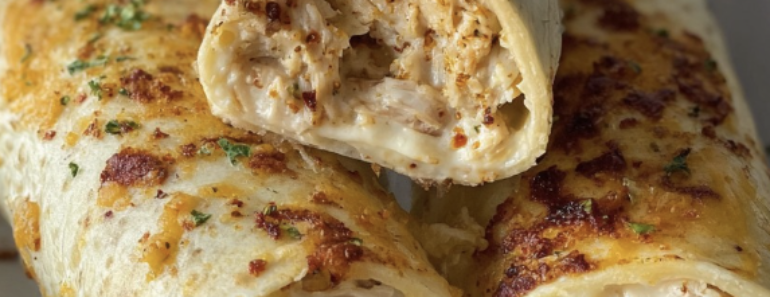 Cheesy Garlic Chicken Roll Ups