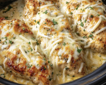 Slow Cooker Cheesy Garlic Chicken