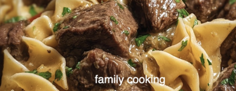Crockpot Mississippi Beef and Noodles