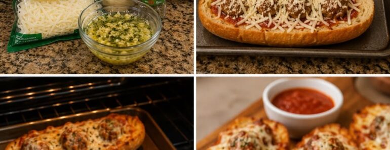 Meatball Garlic Bread Boats.26
